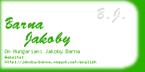 barna jakoby business card
